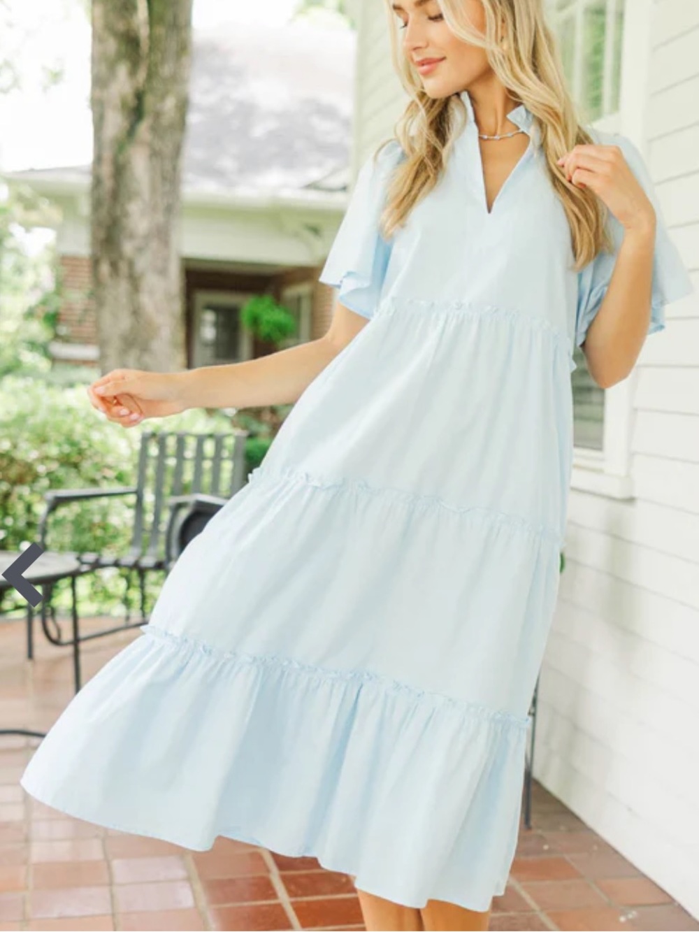 Shop the Mint Feeling Your Best Light Blue Midi Dress, 100% Cotton Flowy Sleeves